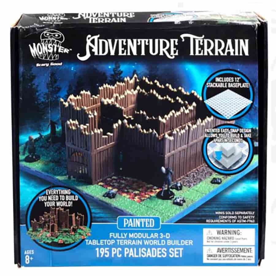 MONSTER ADVENTURE TERRAIN: PAINTED PALISADES BUILDER SET WITH BASEPLATE (195 PIECES) | Odin's Place