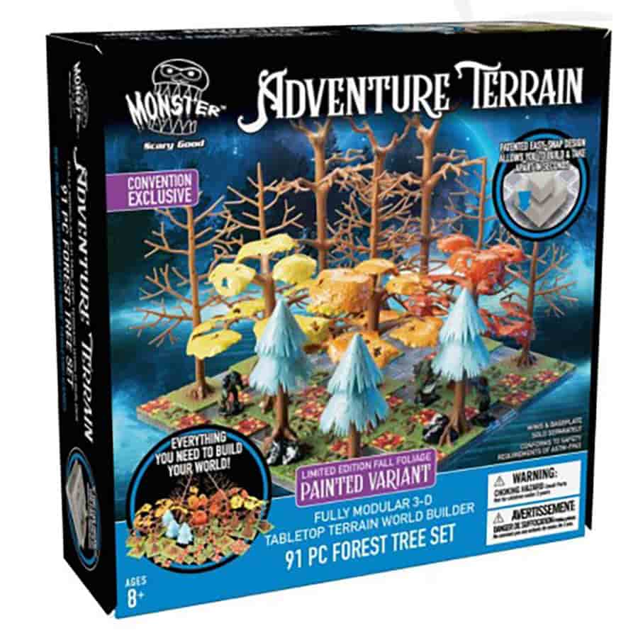 MONSTER ADVENTURE TERRAIN: PAINTED FALL FOLIAGE VARIANT FOREST TREE SET (91 PIECES) | Odin's Place