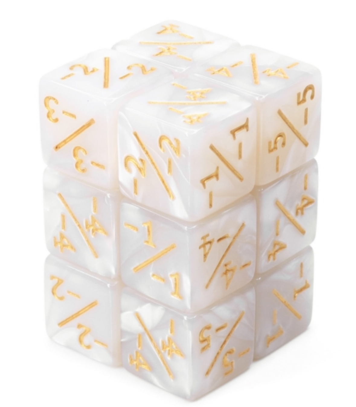 Foam Brain Magic The Gathering Counters +1/-1 Pearl White Set of 8 | Odin's Place