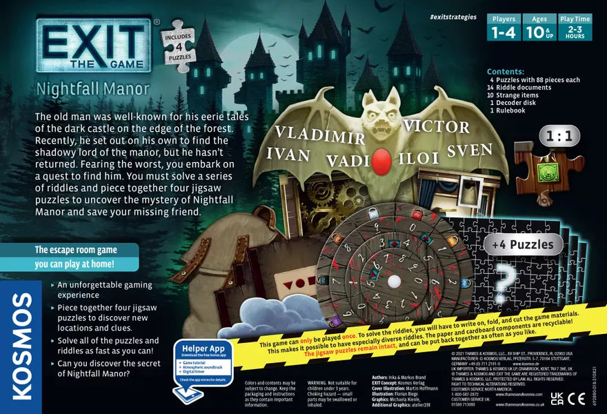 Exit: The Game – Nightfall Manor with Puzzle | Odin's Place