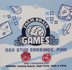 Foam Brain D20 Stud Earrings Assorted Colors | Odin's Place