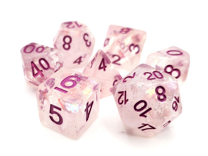 Old School Dice Infused - Winter's Dream Poly 7 Set | Odin's Place