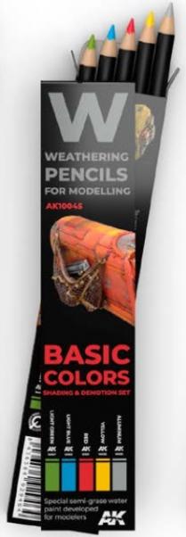 Weathering Pencils for Modelling: Basic Colors Set (5) | Odin's Place