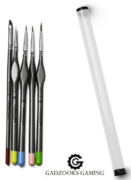 Gadzooks Gaming 5-Piece Kolinsky Hobby Starter Brush Set | Odin's Place