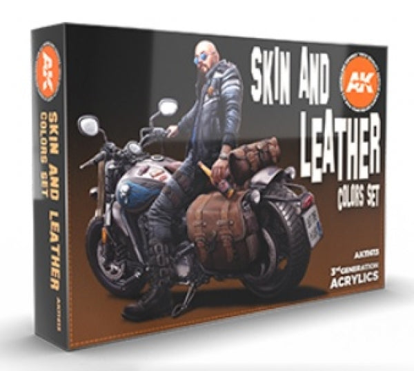 AK-Interactive: 3rd Gen Acrylics - Skin and Leather Colors Paint Set | Odin's Place