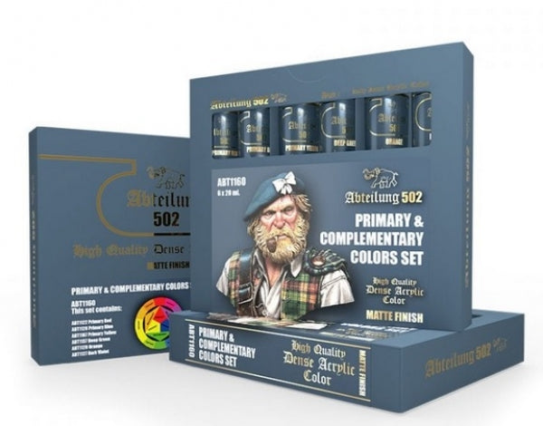 Abteilung 502: High Quality Dense Acrylic Colors - Primary and Complementary Colors Set | Odin's Place