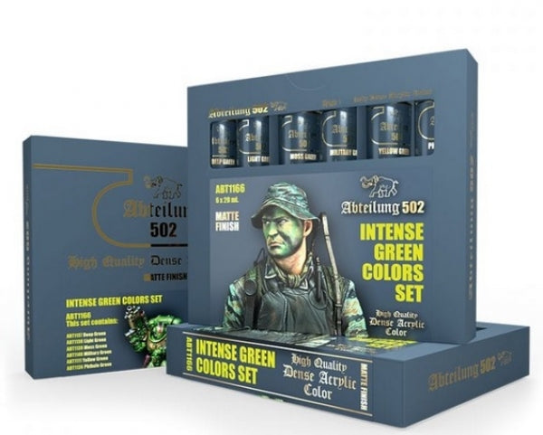 Abteilung 502: Leather and Intense Greens Acrylic Colors Set | Odin's Place