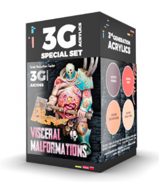 AK-Interactive: 3rd Gen Acrylics - Wargame Colors Visceral Malformations Set | Odin's Place