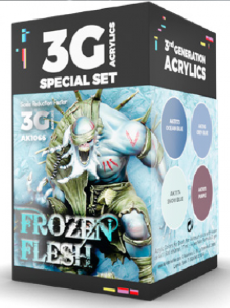 AK-Interactive: 3rd Gen Acrylics - Wargame Colors Frozen Flesh Set | Odin's Place