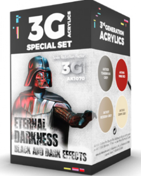 AK-Interactive: 3rd Gen Acrylics - Wargame Colors Eternal Darkness Set | Odin's Place