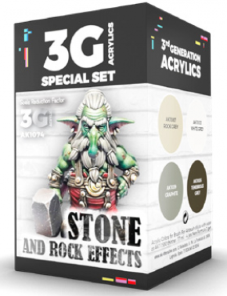 AK-Interactive: 3rd Gen Acrylics - Stone and Rock Effects Set | Odin's Place