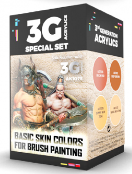 AK-Interactive: 3rd Gen Acrylics - Basic Skin Colors Set | Odin's Place