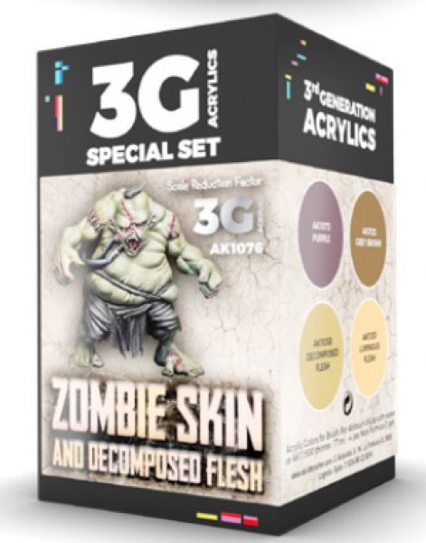 AK-Interactive: 3rd Gen Acrylics - Wargame Colors Zombie Skin Set | Odin's Place