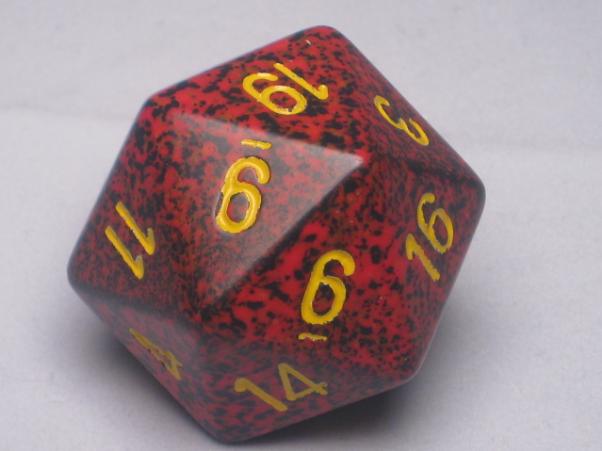 Chessex 34mm Speckled Mercury D20 | Odin's Place