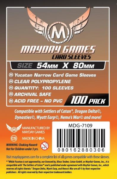 Mayday Yucatan Narrow Card Game Sleeves 54 X 80 MM (100 pack) | Odin's Place