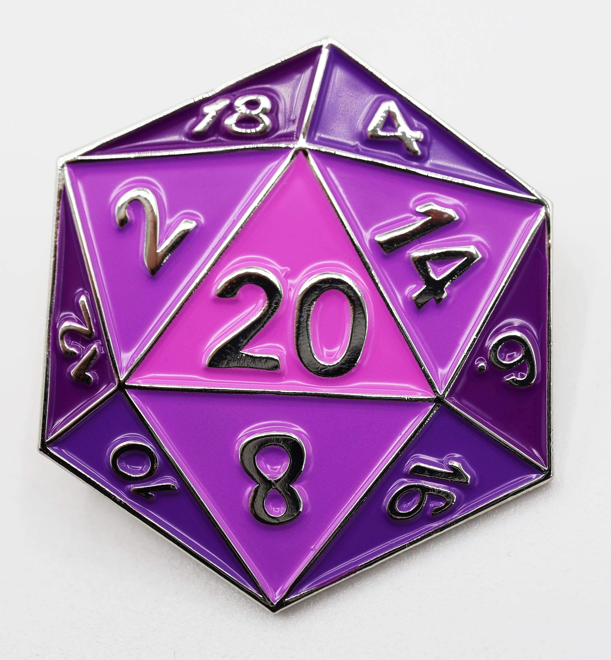 Foam Brain Pin: D20 Purple | Odin's Place