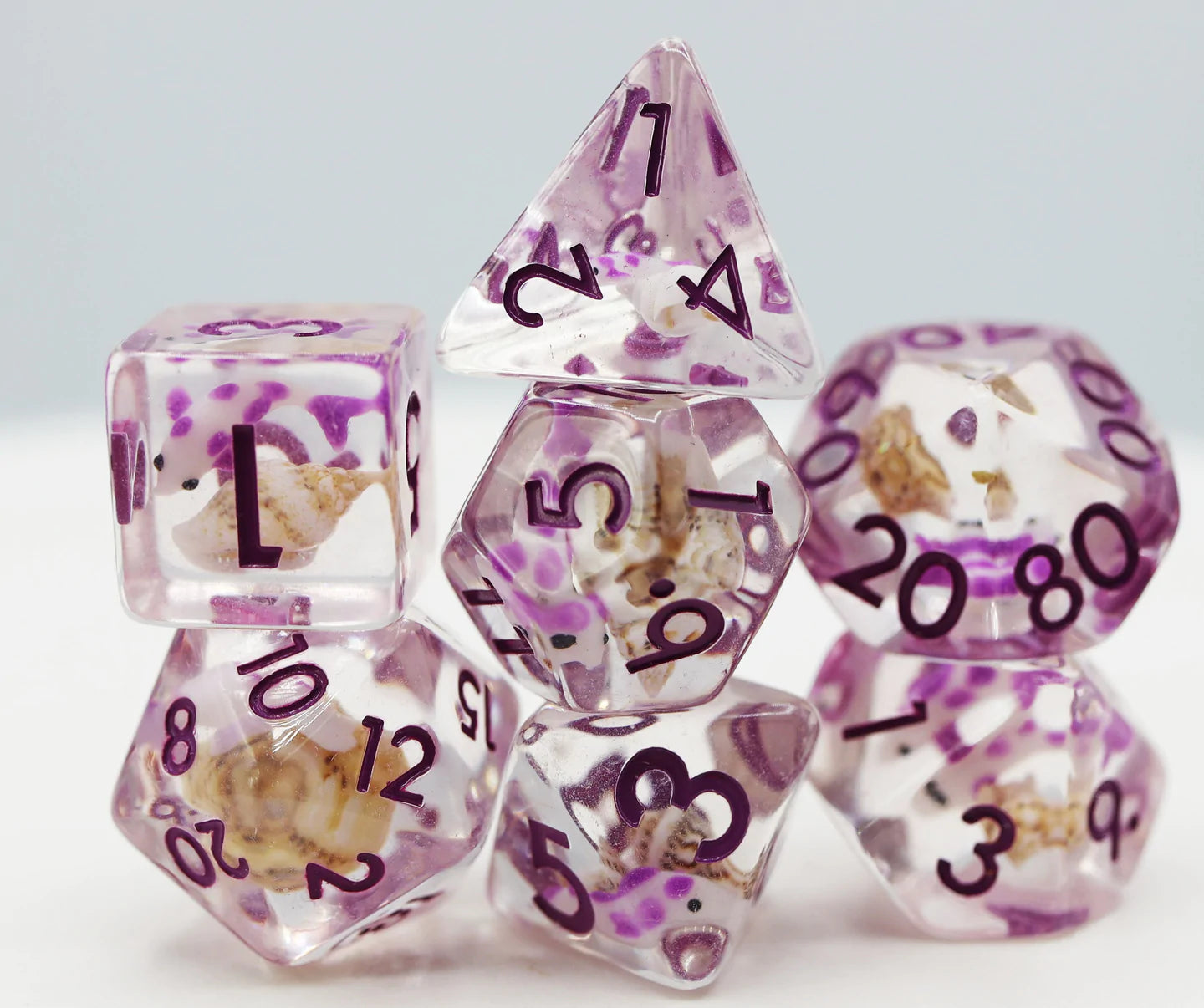 Foam Brain Purple Koi Fish Poly 7 Dice Set | Odin's Place