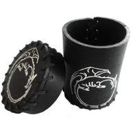 Q Workshop Dragon Dice Cup Black Leather | Odin's Place