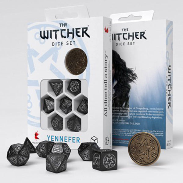 Q Workshop The Witcher: Yennefer the Obsidian Star Poly 8 Dice Set | Odin's Place