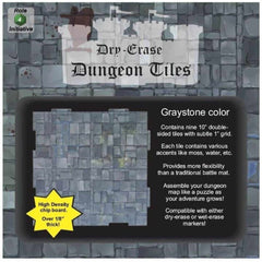 DUNGEON TILES: DRY-ERASE GRAYSTONE: BOOSTER PACK OF SQUARE TILES | Odin's Place