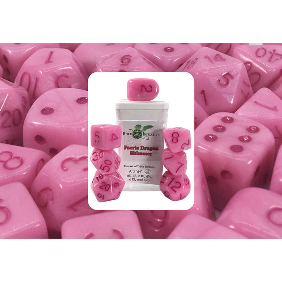Role 4 Initiative Faerie Dragon Shimmer Poly 7 Dice Set | Odin's Place