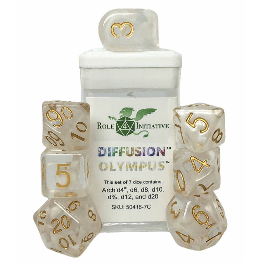 Roll 4 Initiatve Diffusion Olympus Poly 7 Dice Set | Odin's Place