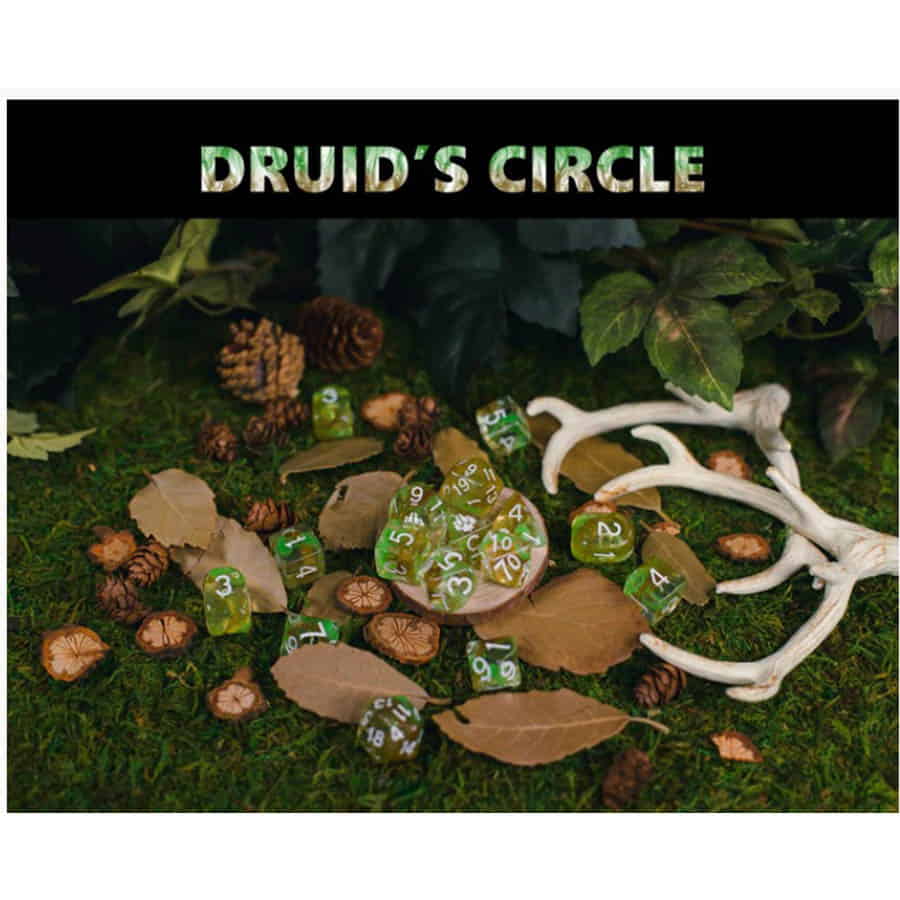 Roll 4 Initiatve Diffusion Druids Circle Poly 7 Sice Set | Odin's Place