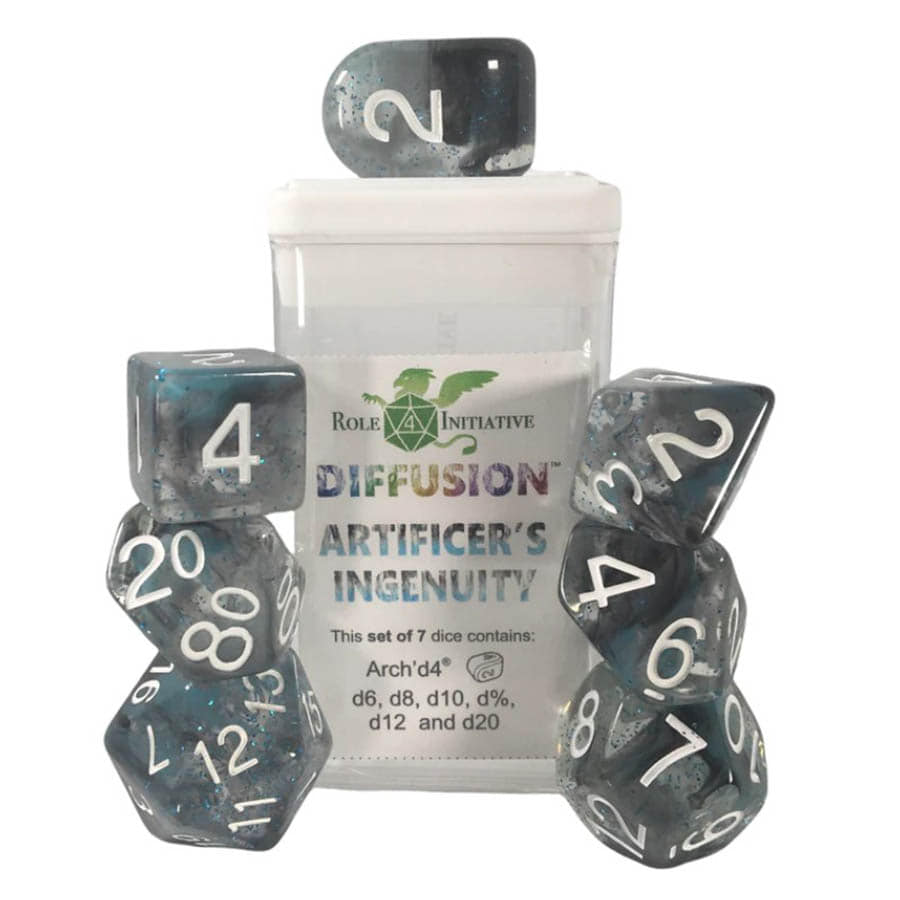 Roll 4 Initiative Diffusion Artificer's Ingenuity Poly 7 Dice Set | Odin's Place
