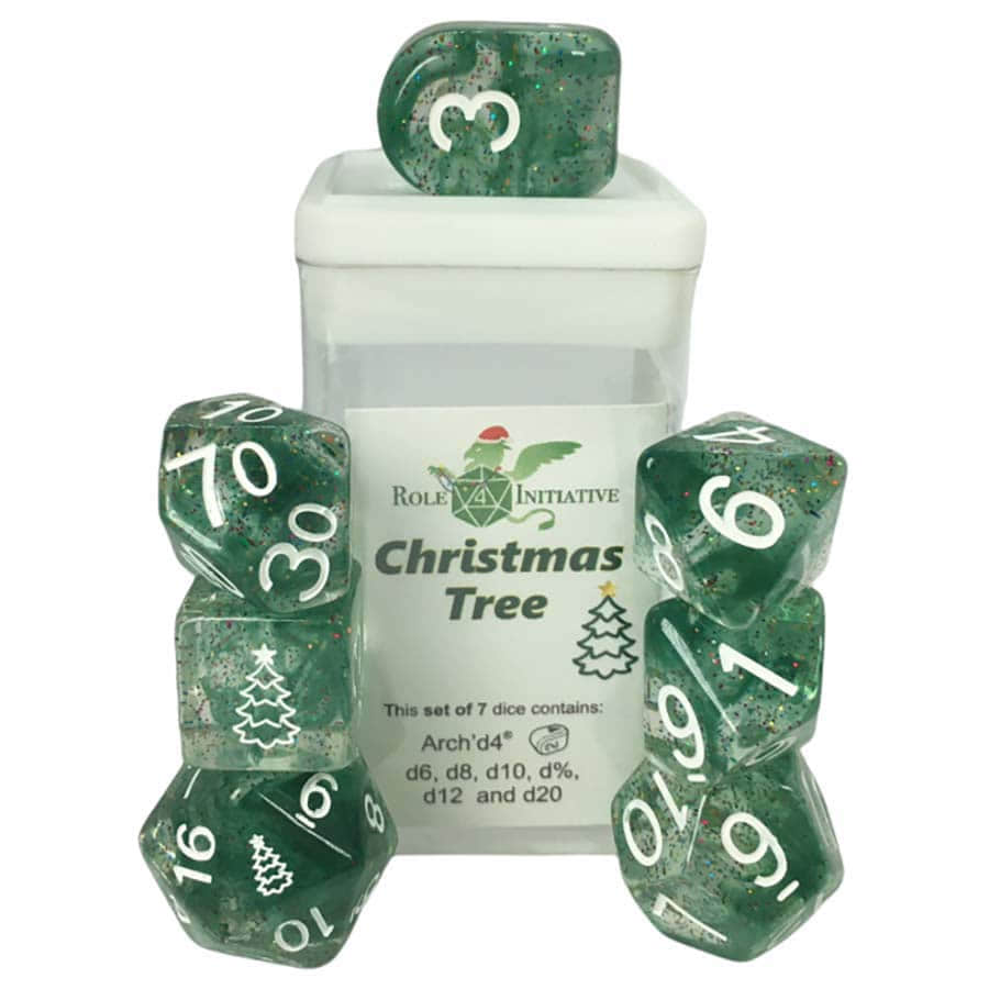 Role 4 Initiative: Diffusion Dice: Christmas Tree Poly 7 Set | Odin's Place