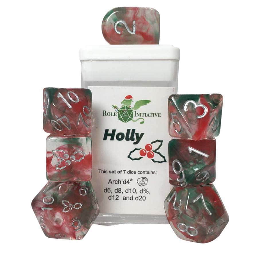 Role 4 Initiative: Diffusion Dice: Holly Poly 7 Set | Odin's Place