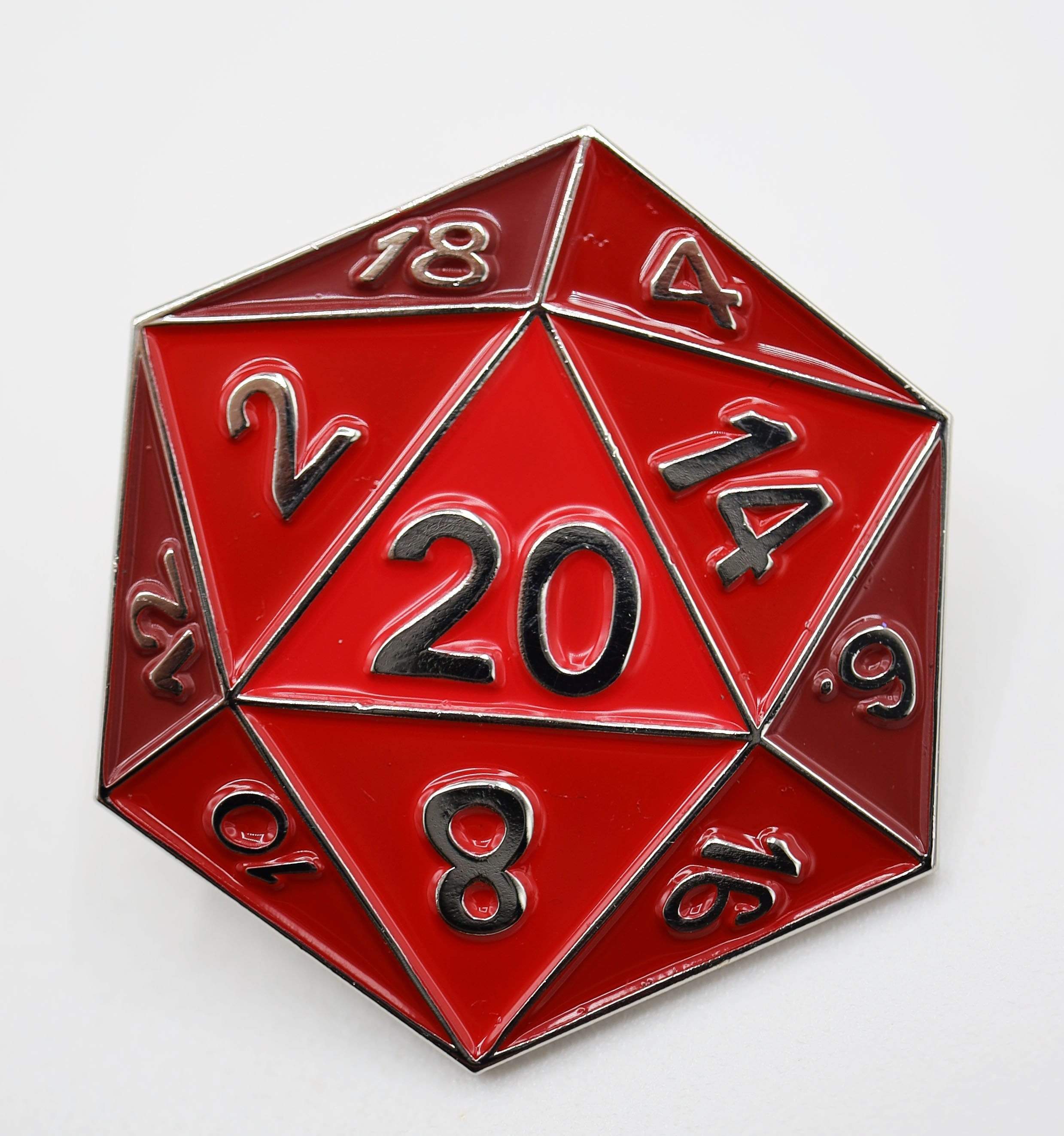 Foam Brain Pin: D20 Red | Odin's Place