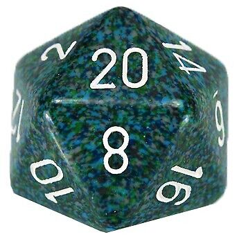 Chessex d20 34mm Speckled Sea | Odin's Place
