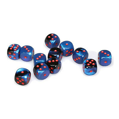 Chessex Black Starlight with Red 16mm d6 Set | Odin's Place