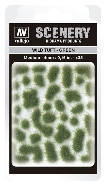 Vallejo Scenery: Wild Tuft - Green (4mm) | Odin's Place