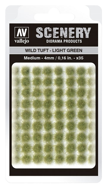 Vallejo Scenery: Wild Tuft - Light Green (4mm) | Odin's Place