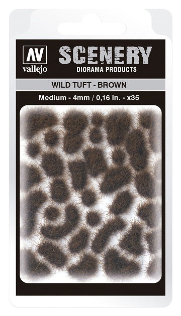 Vallejo Scenery: Wild Tuft - Brown (4mm) | Odin's Place