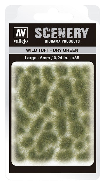 Vallejo Scenery: Wild Tuft - Dry Green (6mm) | Odin's Place