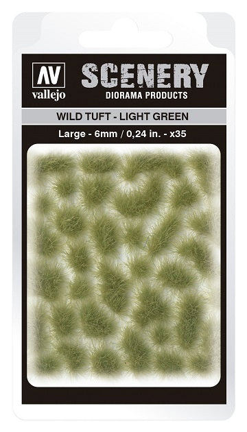 Vallejo Scenery: Wild Tuft - Light Green (6mm) | Odin's Place