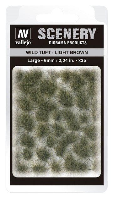 Vallejo Scenery: Wild Tuft - Light Brown (6mm) | Odin's Place