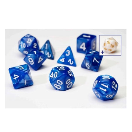 Sirius Opaque Pearl and Blue with White Poly 7 Set | Odin's Place