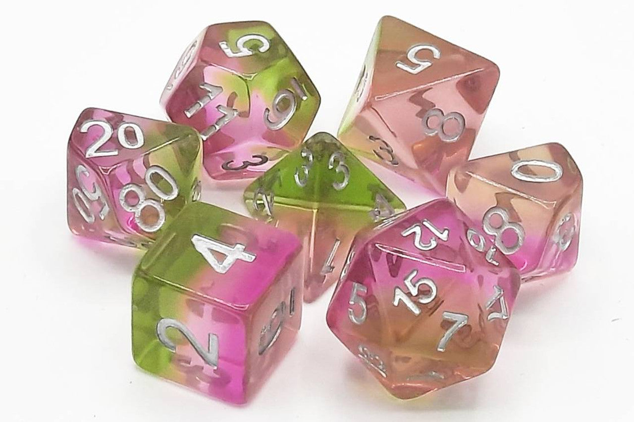 Old School Dice Gradients - Springtime Bloom Poly 7 Set | Odin's Place