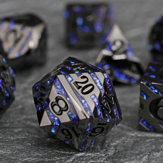 Forged Gaming Star Slash Metal Poly 7 Dice Set | Odin's Place