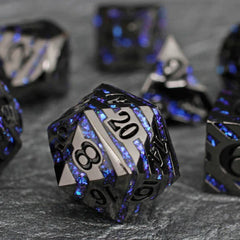 Forged Gaming Star Slash Metal Poly 7 Dice Set | Odin's Place