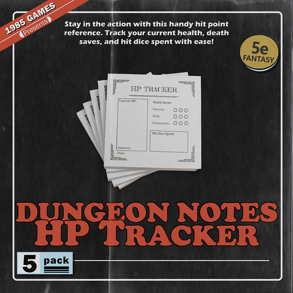 1985 Games Dungeon Sticky Notes - Hit Point Tracker 5 Pack | Odin's Place