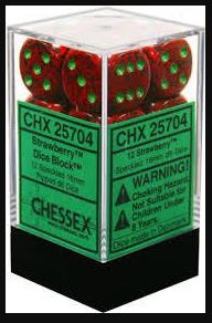 Chessex Speckled: 16mm D6 Strawberry (12) | Odin's Place