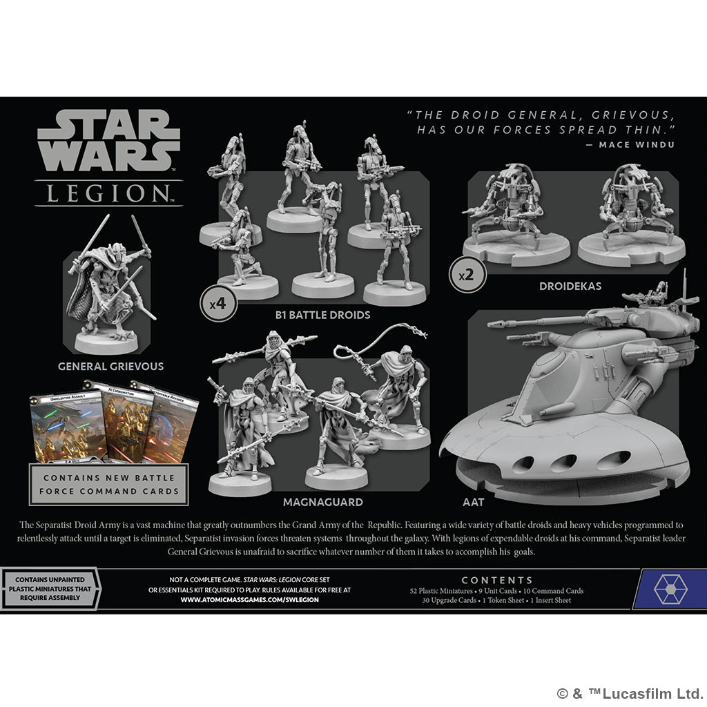 Star Wars Legion: Separatist Invasion Battle Force Starter Set | Odin's Place