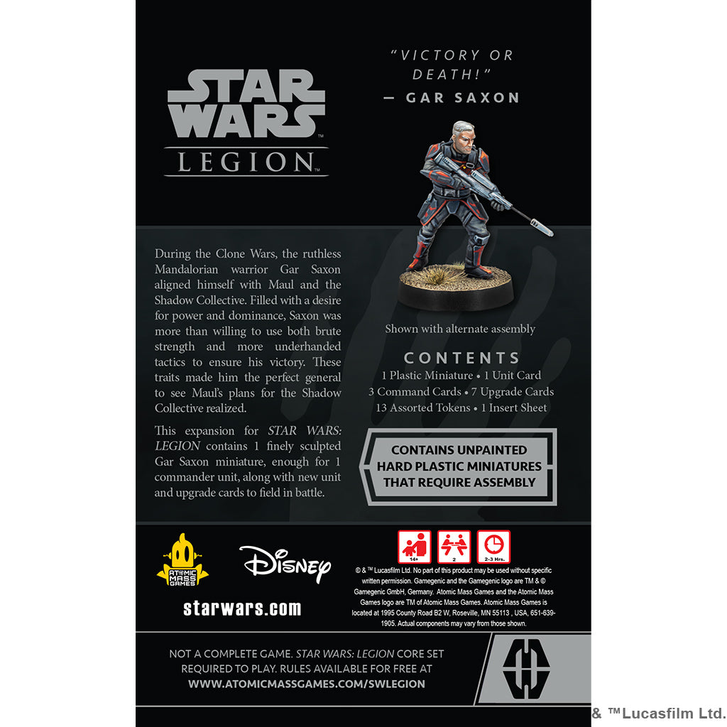 Star Wars Legion: Gar Saxon | Odin's Place