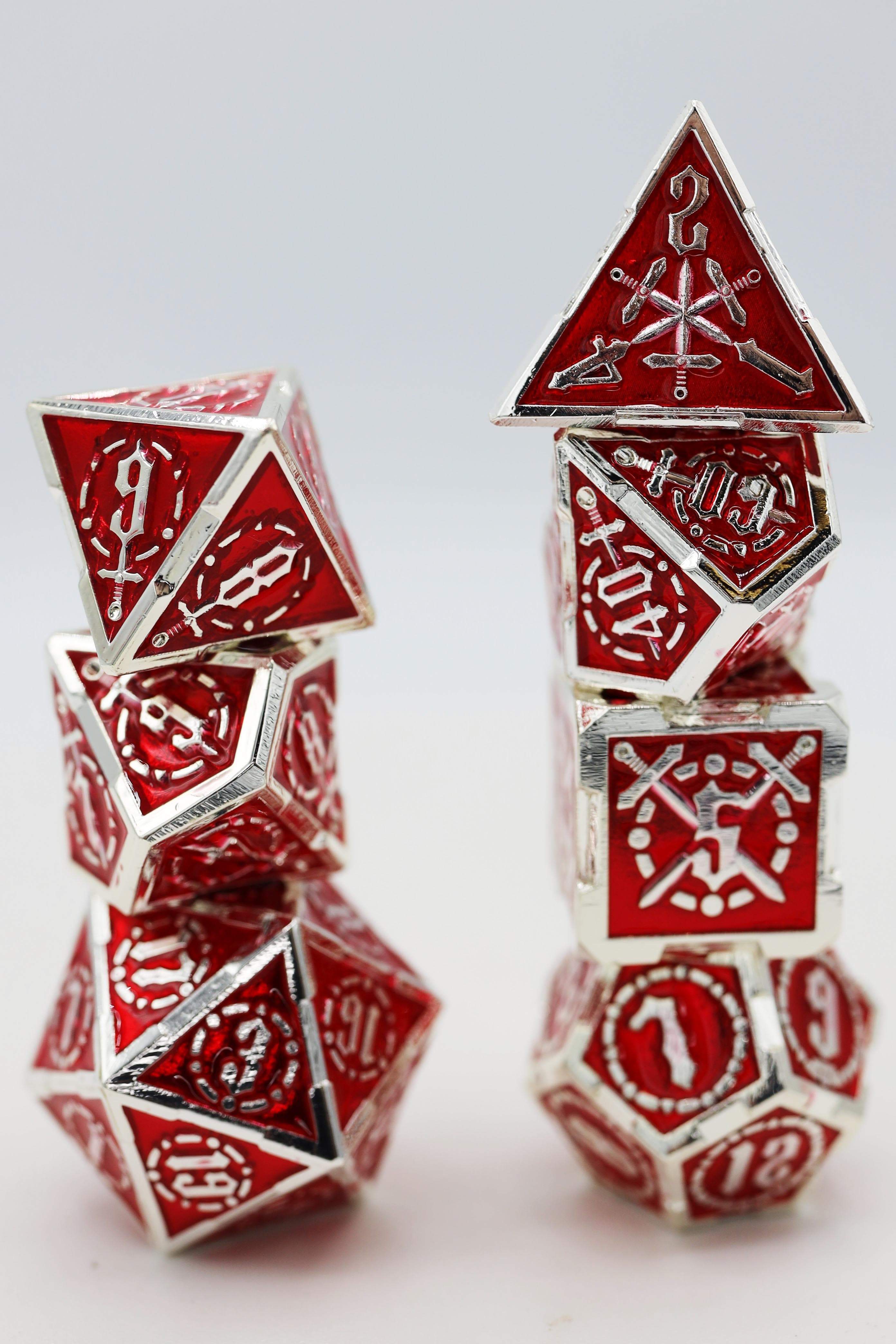 Foam Brain Sword of Hearts RPG Metal Dice Set | Odin's Place