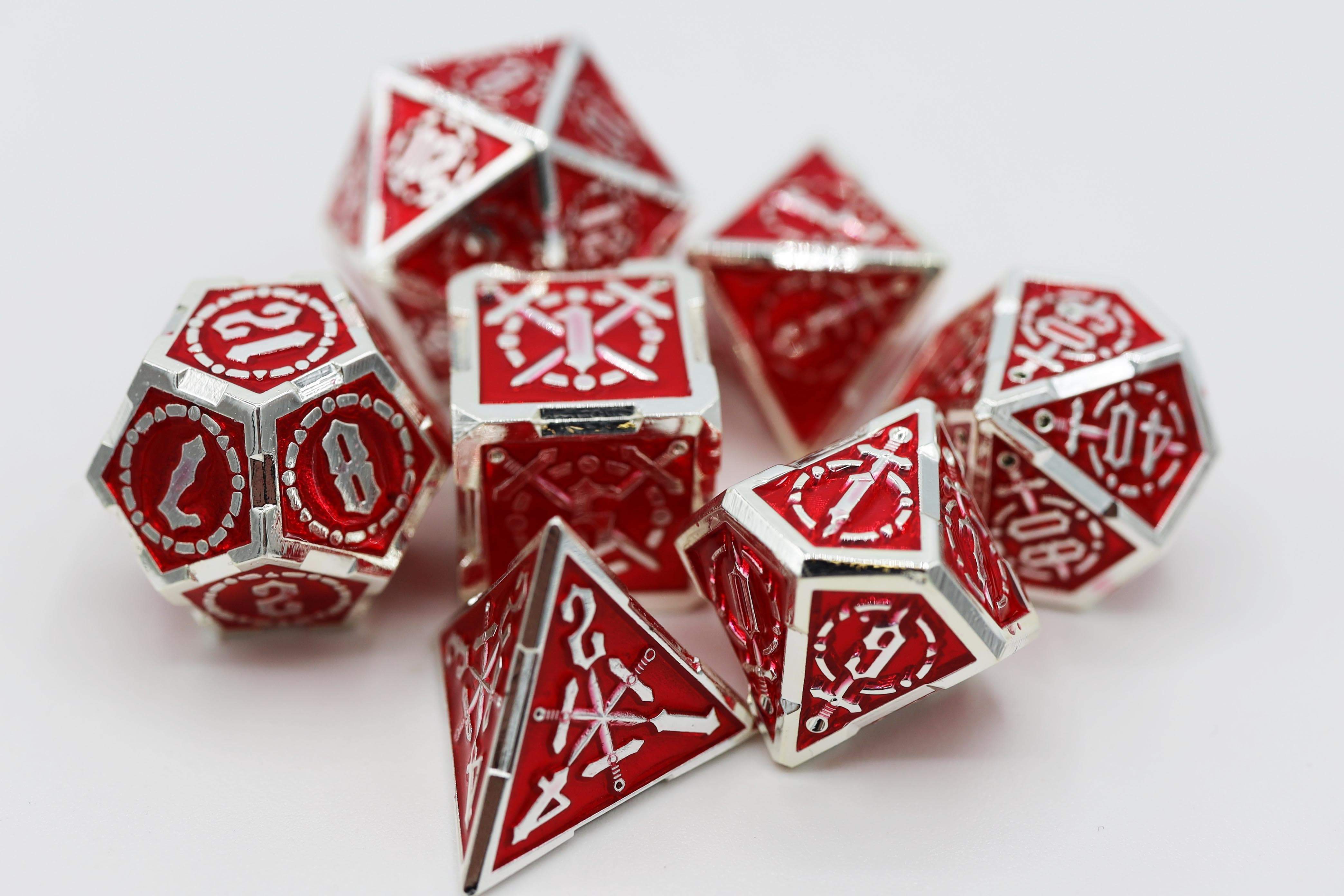 Foam Brain Sword of Hearts Poly 7 Dice Set | Odin's Place