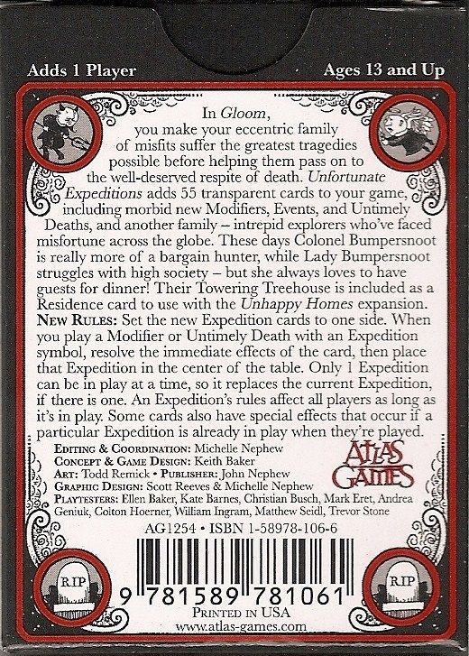 Gloom Unfortunate Expeditions Expansion | Odin's Place